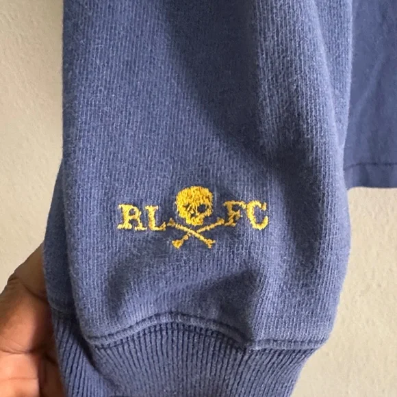 Rugby Ralph Lauren Blue and White Long Sleeve Shirt - Picture 3 of 4